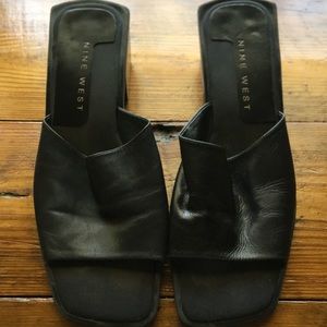 Nine West slip on block heels